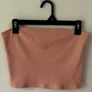Hollister Tube Top Ribbed Pink Large